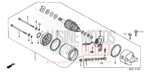 MOTEUR DE DEMARRAGE FJS600A4 de 2004